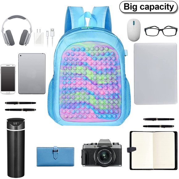 * New Pop School Backpack for Girls or Boys, Large Capacity Lightweight … main image 14